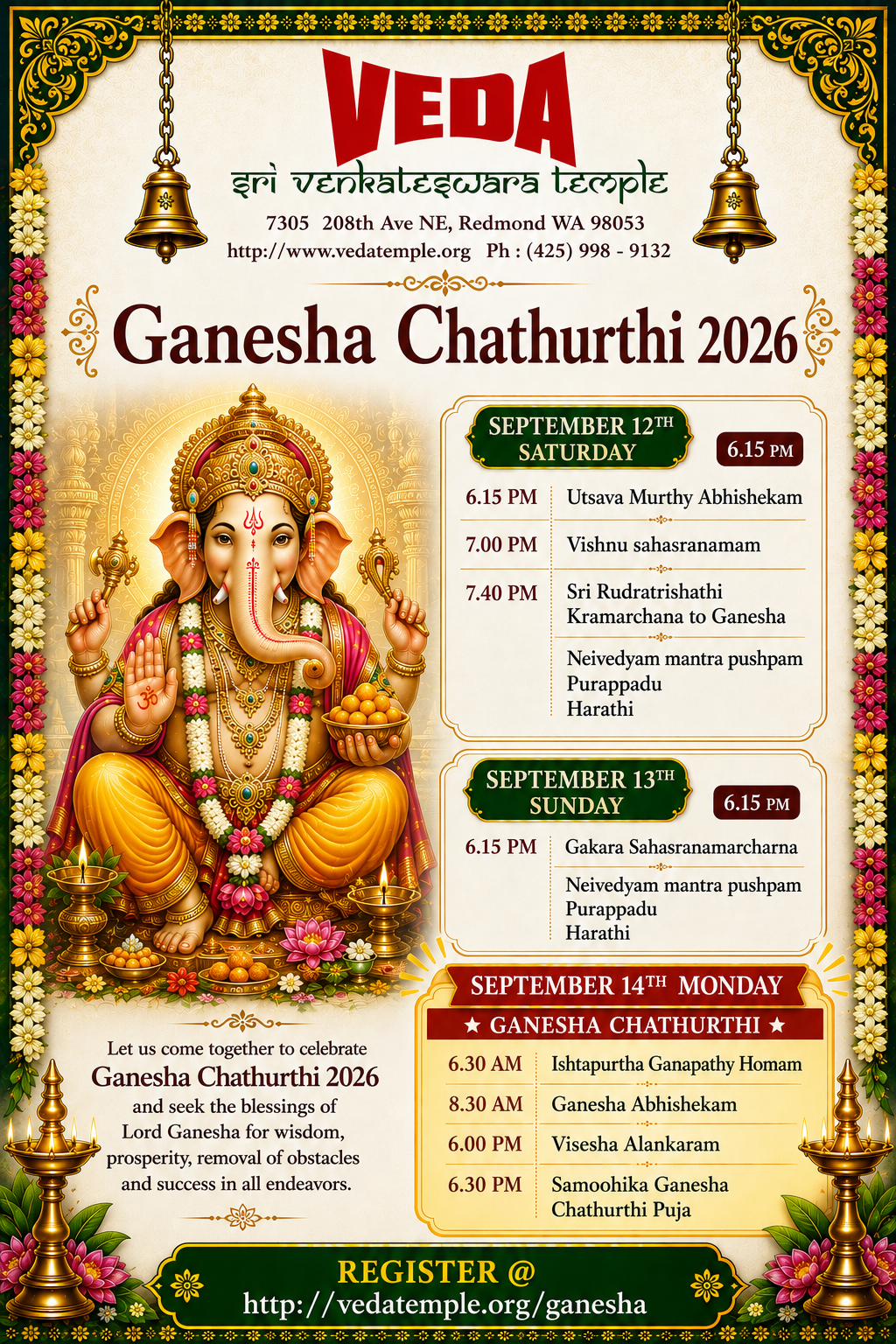 Ganesha Chathurthi 2026