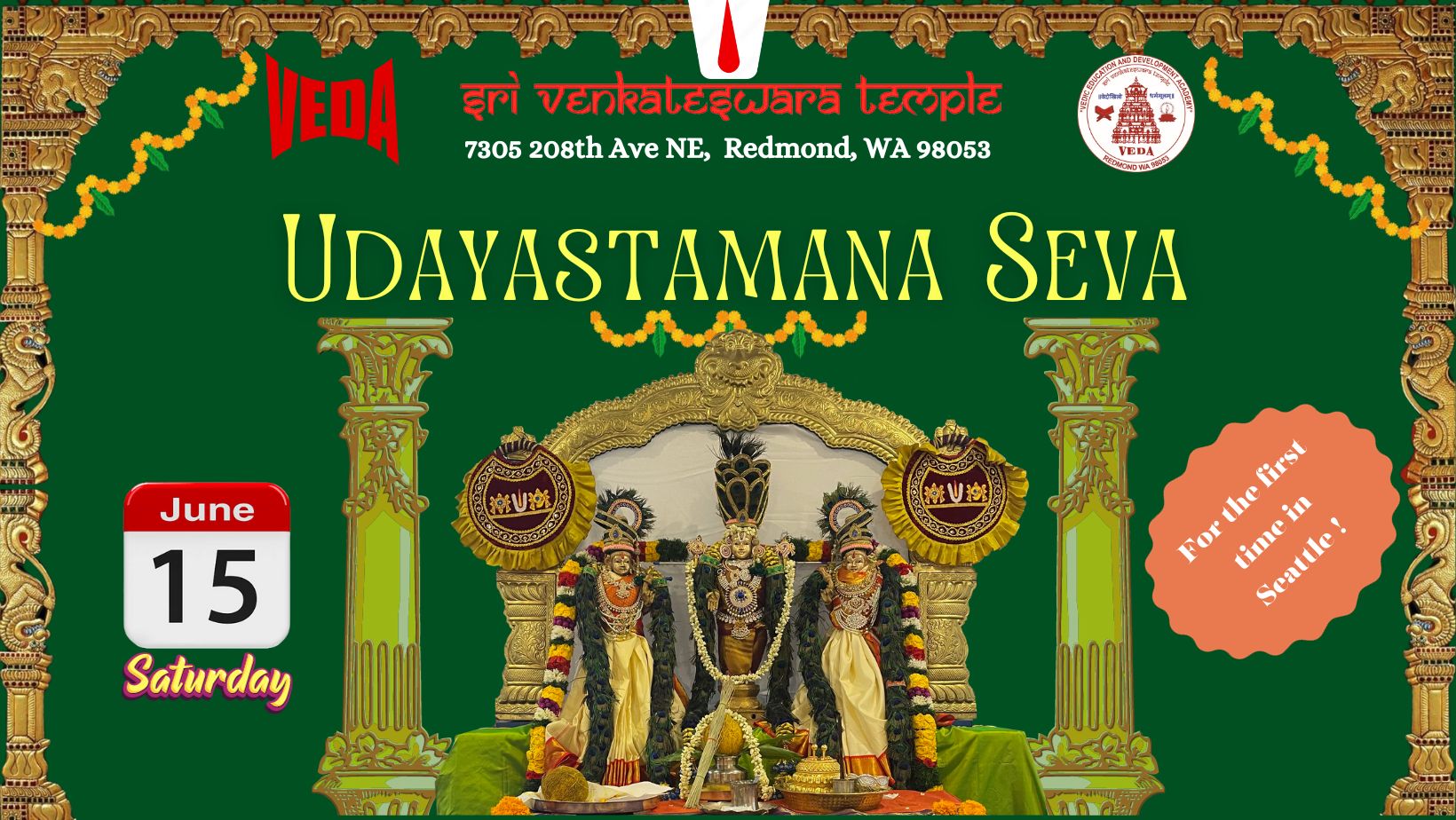 Hindu Temple Redmond VEDA Special Events
